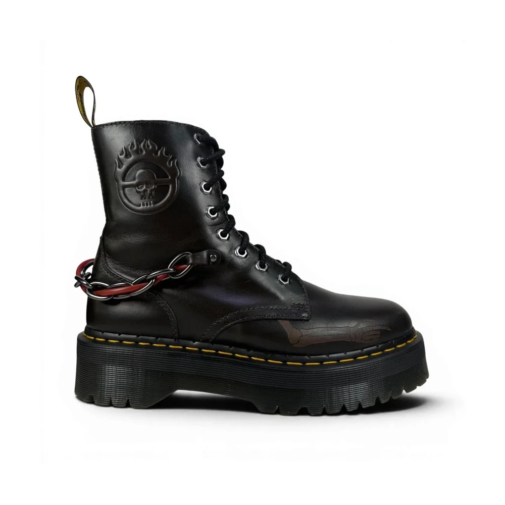 Dr. Martens Jadon Mad Max MM Boots Brown Leather Quad Platform Mens 10 UK9 EU43